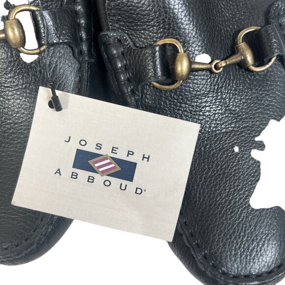 New Joseph Abboud All Leather Black Loafers Size 10 main image 8